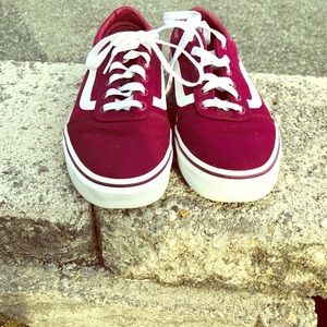 Maroon colored Vans ! Super cute ! Only worn twice